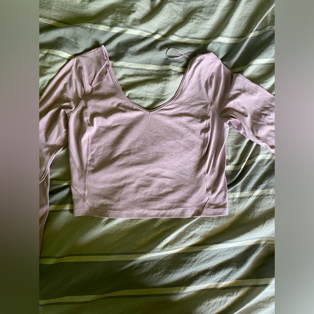 like new lululemon cropped long sleeve align top